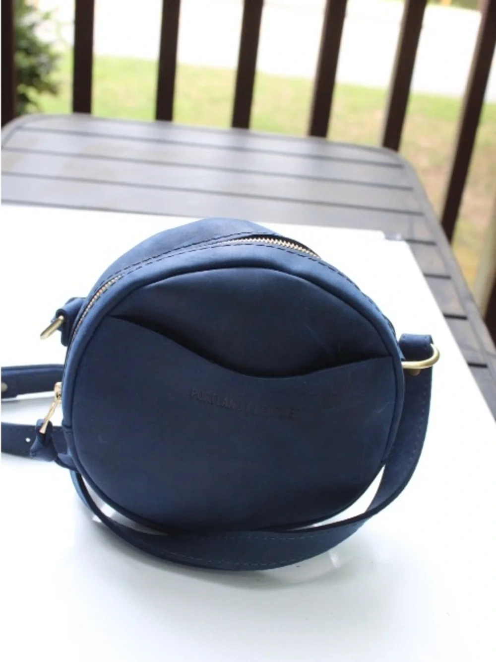 NWOT Portland leather Goods circle cross body bag